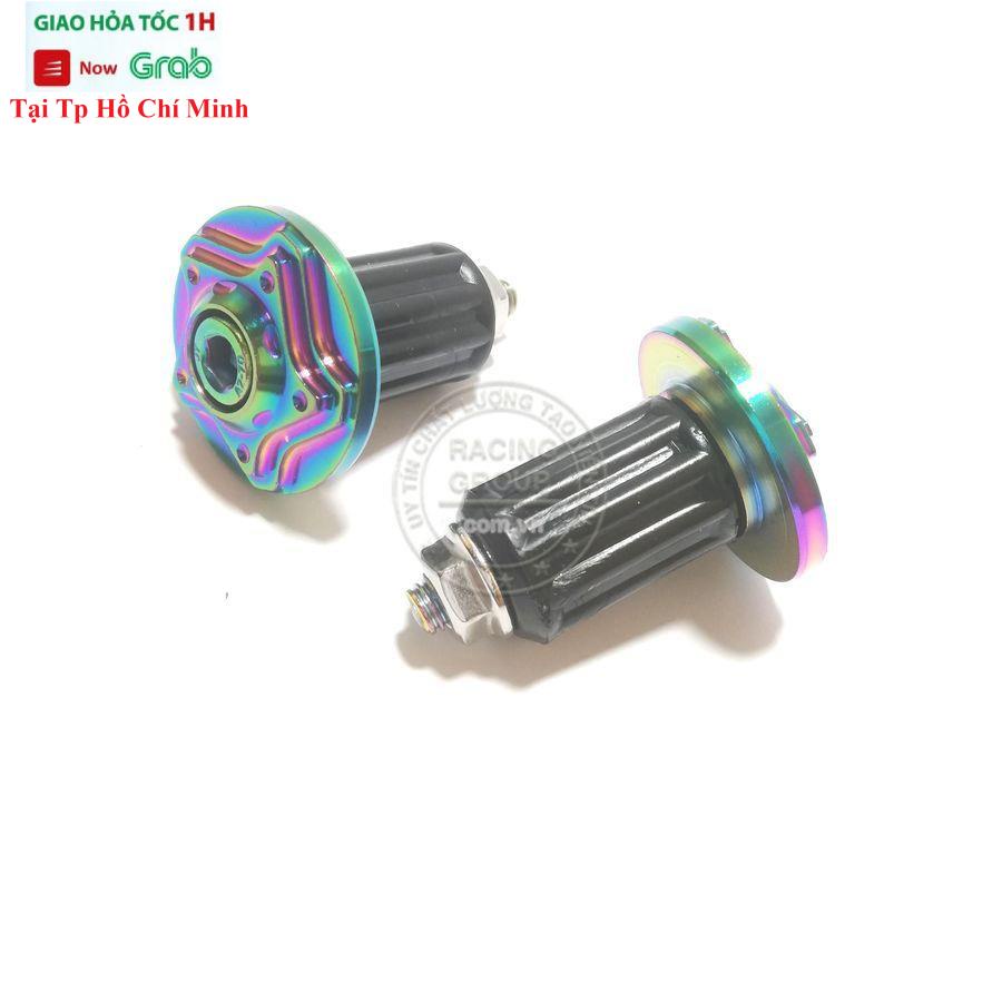 Gù Xe Máy Inox Cnc Ngôi Sao 2 Tầng ( Màu Titan )