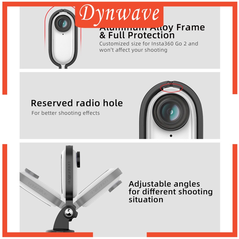 [DYNWAVE] Metal Camera Holder Mount Frame Housing Frame for Selfie Stick Adapter