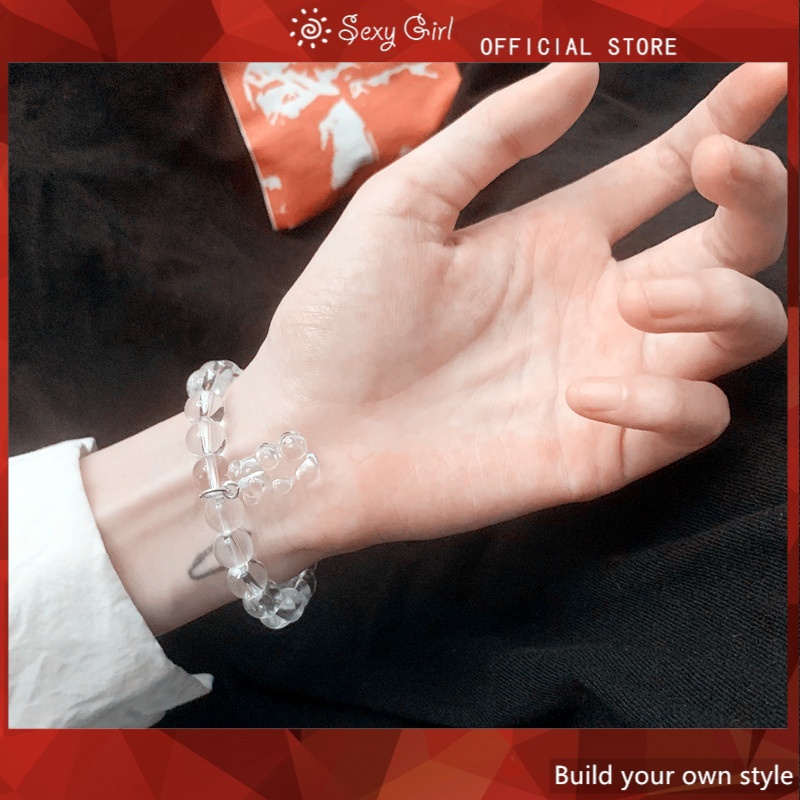 Vòng Tay Nhựa Resin Trong Suốt Mặt Hình Gấu Gummy Đơn Giản Cá Tính Cho Nữ