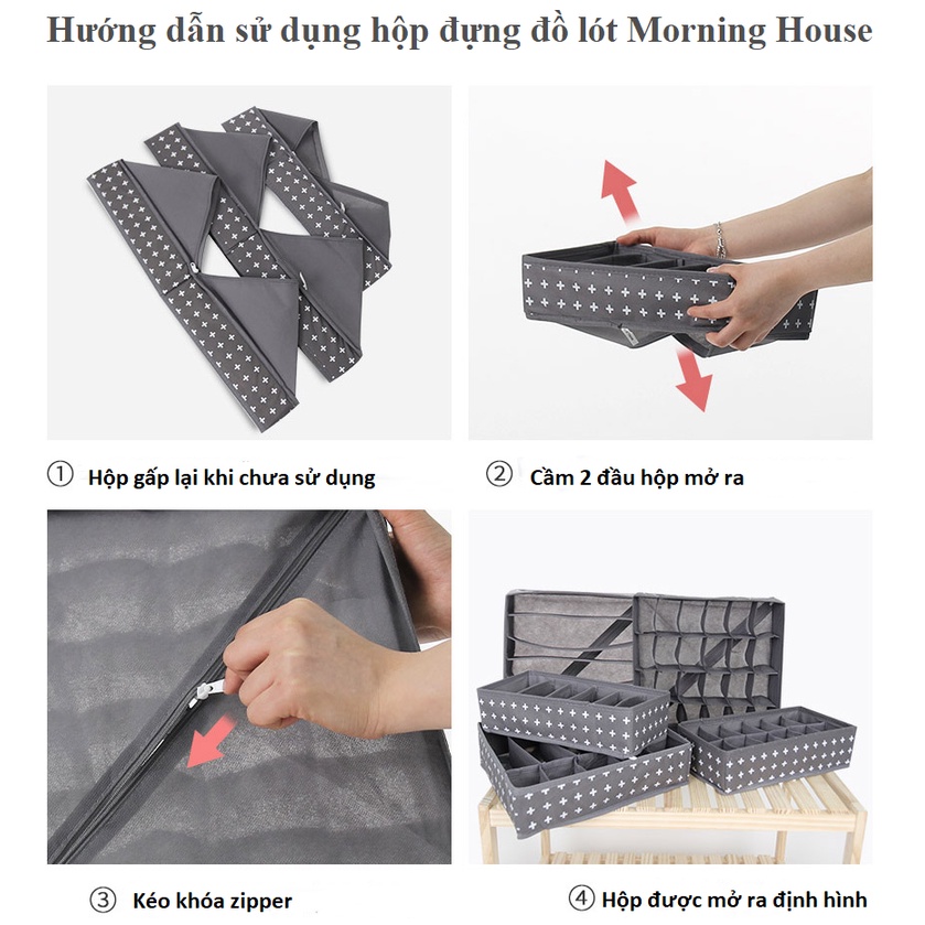 [Mã LIFEBKM1 giảm 10% tối đa 1 triệu đơn từ 500k] Hộp Đựng Đò Lót 7 Ngăn Morning House