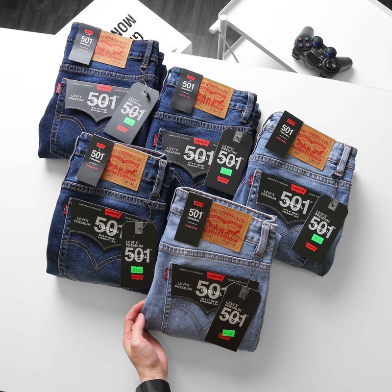 Quần jean nam Cambodia cao cấp  - ống đứng suông - xanh rêu nhạt | BigBuy360 - bigbuy360.vn