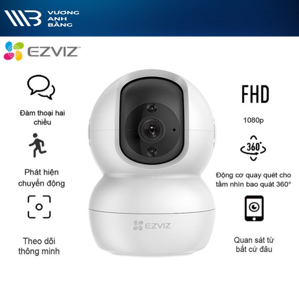 Camera IP Wifi HIK EZVIZ CS-TY2 B0-1G2WF 2.0MP 1080p Robo (Đàm thoại 2 chiều)- Hàng Chính Hãng