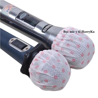 100 bọc micro dùng 1 lần/ Đầu bọc mic dùng 1 lần Karaoke