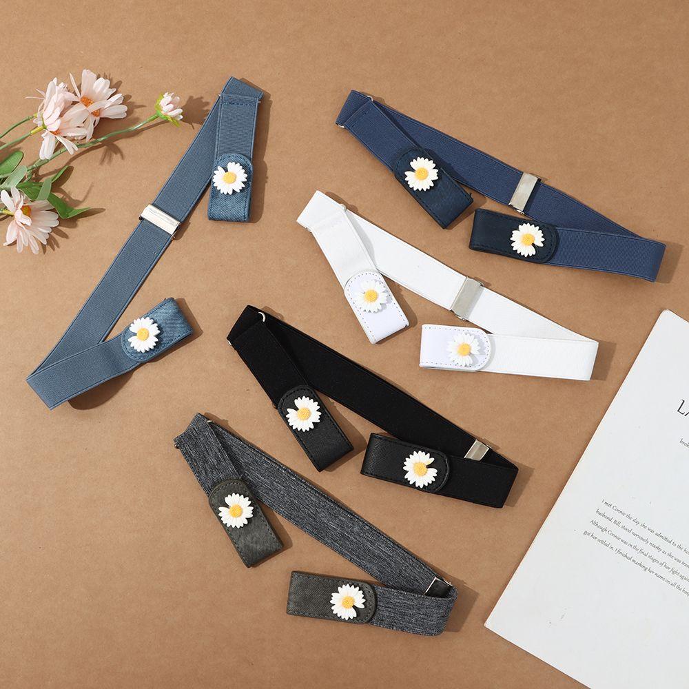 Thắt Lưng Co Giãn Họa Tiết Hoa Cúc Xinh Xắn Cho Nam Nữ