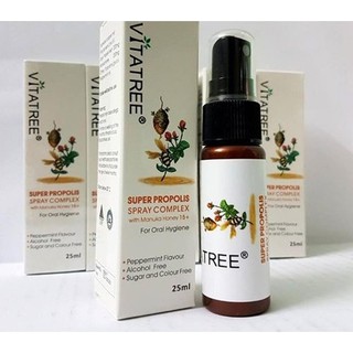 Xịt Keo Ong Vitatree Super Propolis Spray Manuka Honey Úc 25ml