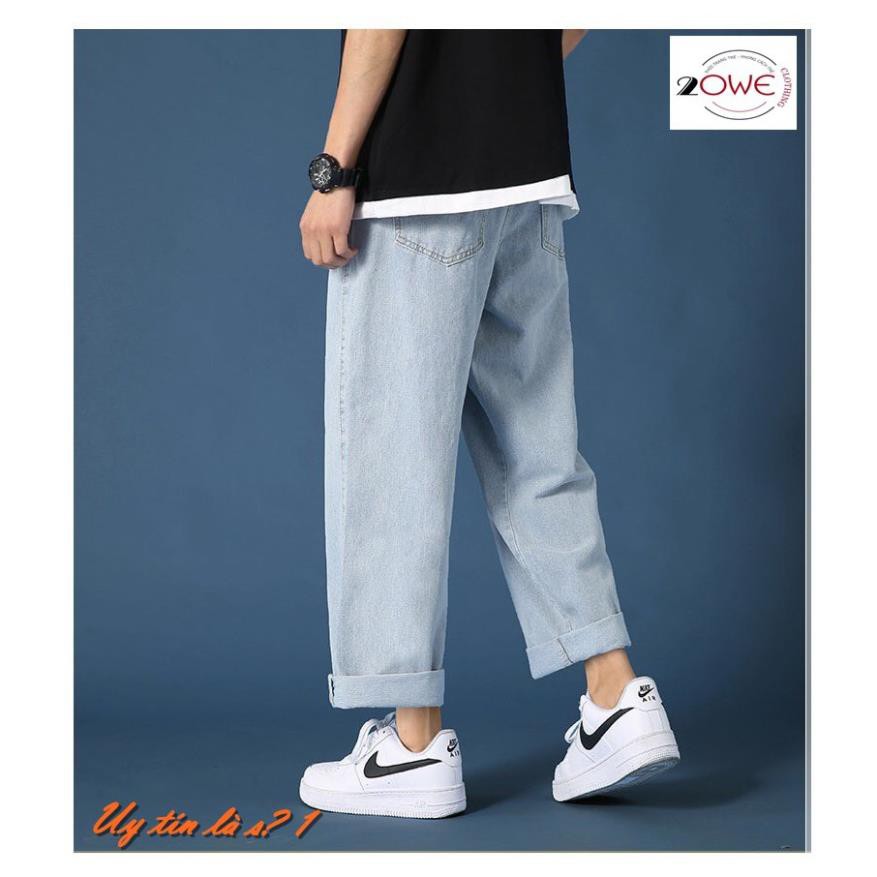 Quần jeans Baggy, quần bò nam, dáng ống suông, rộng nam TR01 style hàn quốc Hàng loại 1 - Quần jeans quần baggy nam