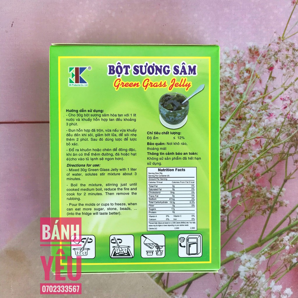 Bột sương sâm 30g hiệu 3K - PC55