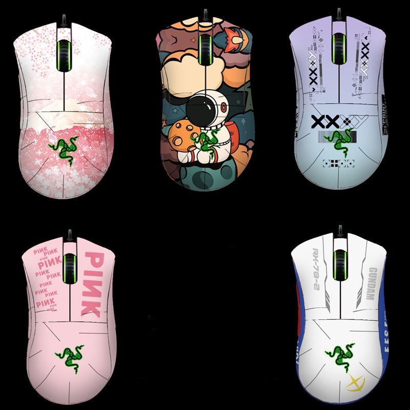 Miếng Dán Chống Trượt Màu Đen Nhám Họa Tiết Hoạt Hình Cho Razer DeathAdder Essential V2 Pro V2 Mini