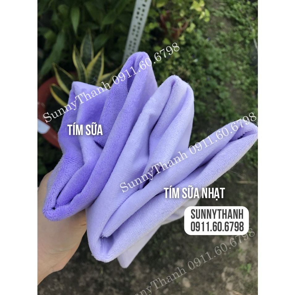 TÍM Vải lông nhung mịn
