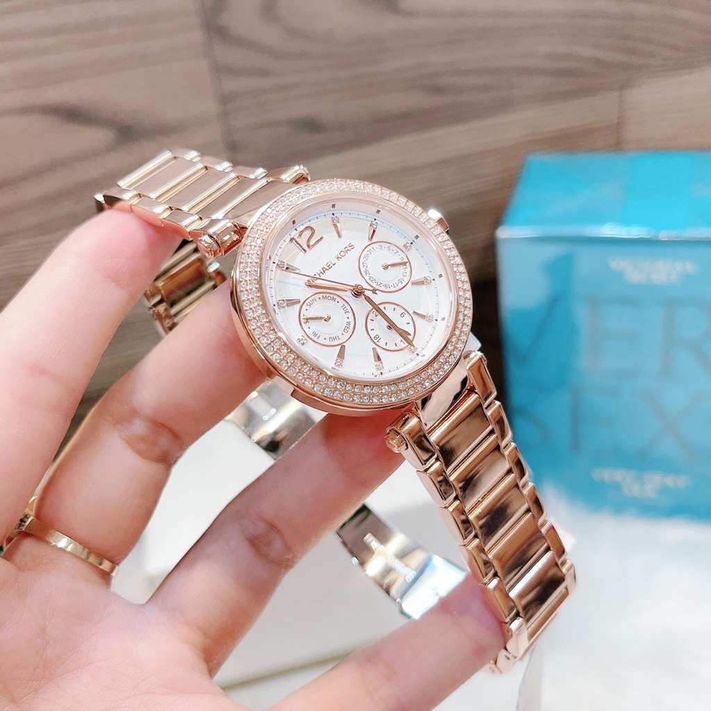 Đồng Hồ Nữ MICHAEL KORS MK5781 Parker Chronograph Chính Hãng Tặng Dây Da Cao Cấp