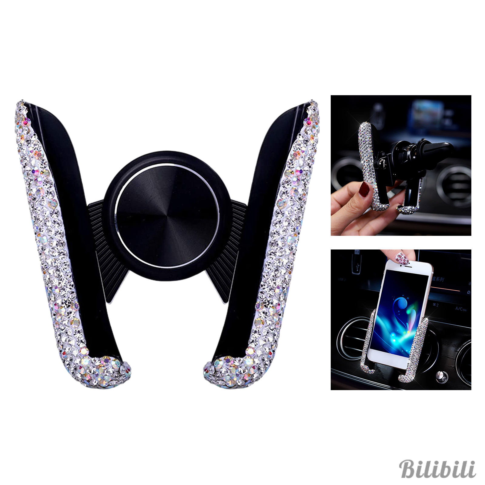 Car Phone Holder, Auto Lock Air Vent Mobile Phone Holder for Car, 360 Universal Car Phone Mount GPS for  12 11  8 Plus, etc.