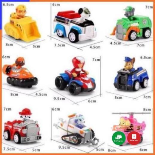 Chó cứu hộ Paw Patrol A8, A9, A11, mô hình 6 con, 7 con, 8 con, 9 con đồ chơi cho các bé