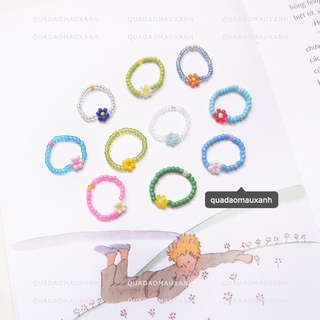 Nhẫn hạt cườm hình bông hoa #flower market