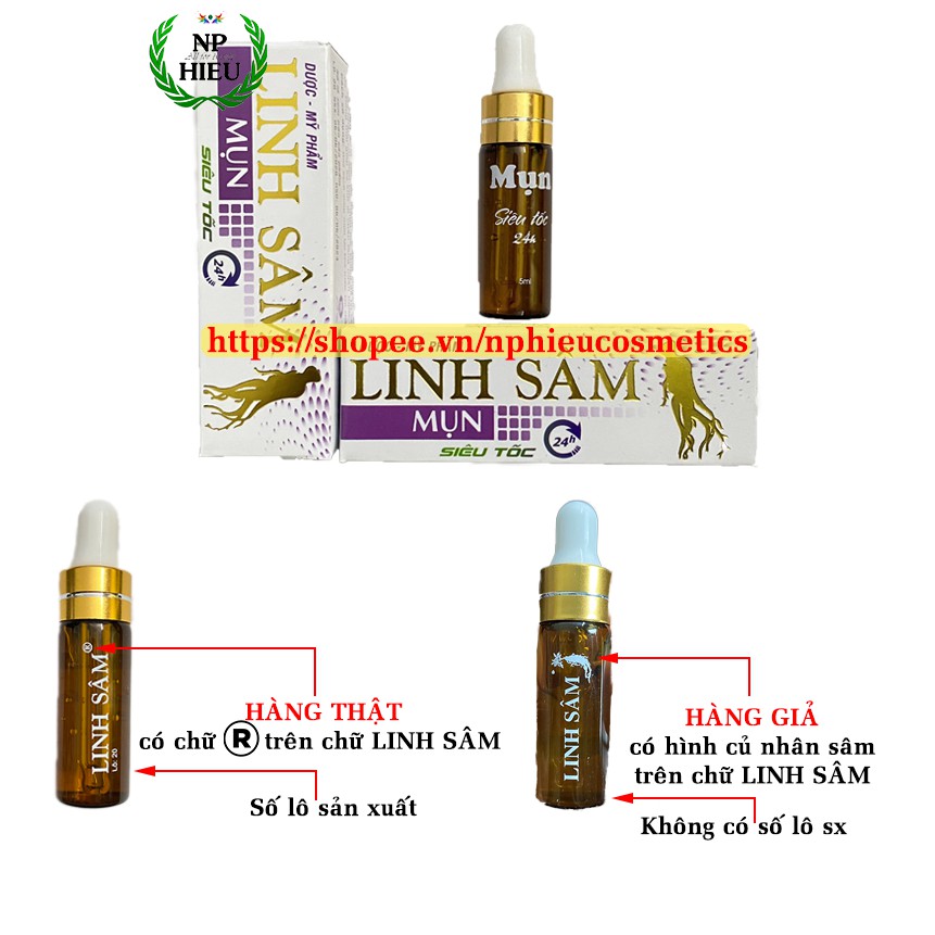 Gel mụn siêu tốc Linh Sâm 5ml