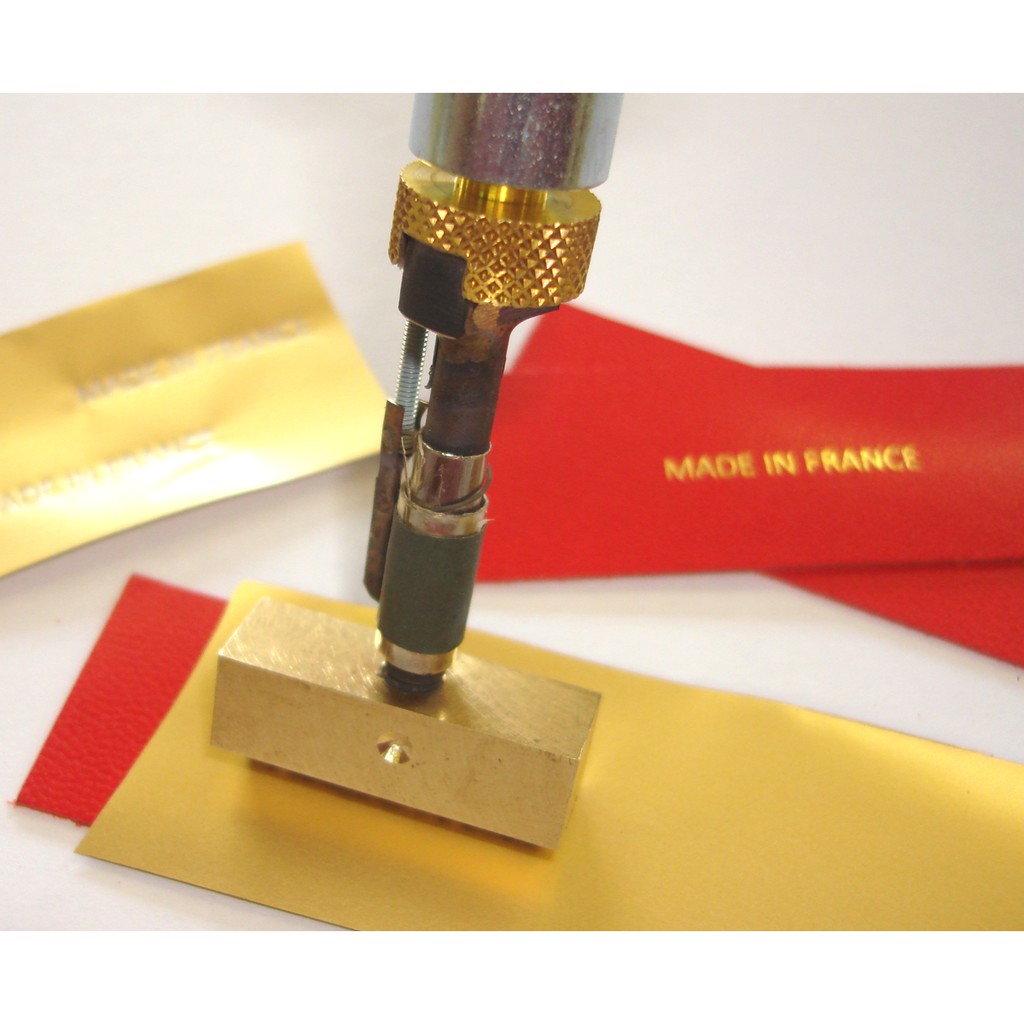 Nhũ ép kim chuyên dụng trên da , PU , simili dùng ép logo bằng máy mini