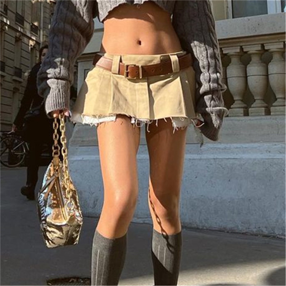 Chân Váy Mini Lưng Thấp Thời Trang Mùa Hè Quyến Rũ Cho Nữ