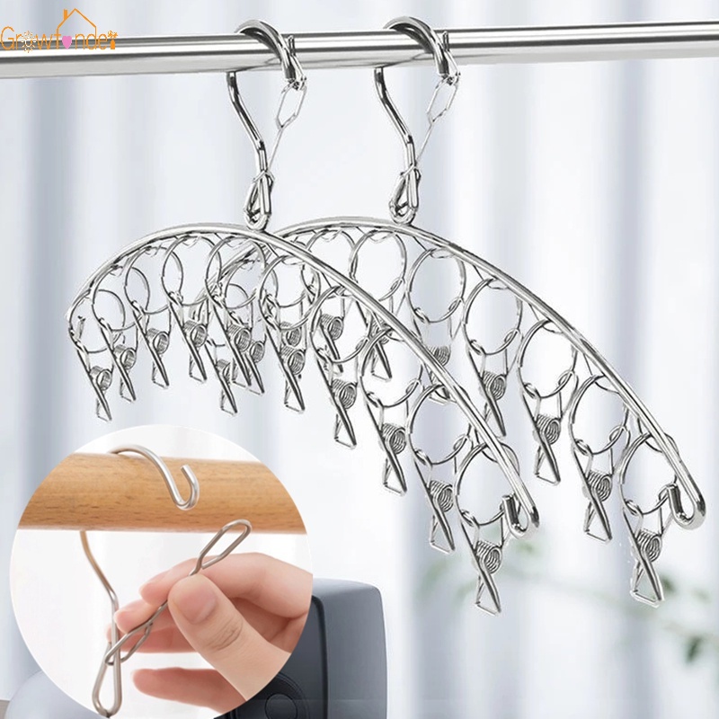 Móc Phơi Quần Áo Bằng Thép Không Gỉ 6 / 8 / 10 / 16 / 20 Kẹp Đứng