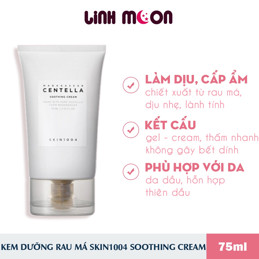 Kem dưỡng ẩm SKIN1004 rau má làm dịu phục hồi da Madagascar Centella Soothing Cream Madagascar Centella Cream