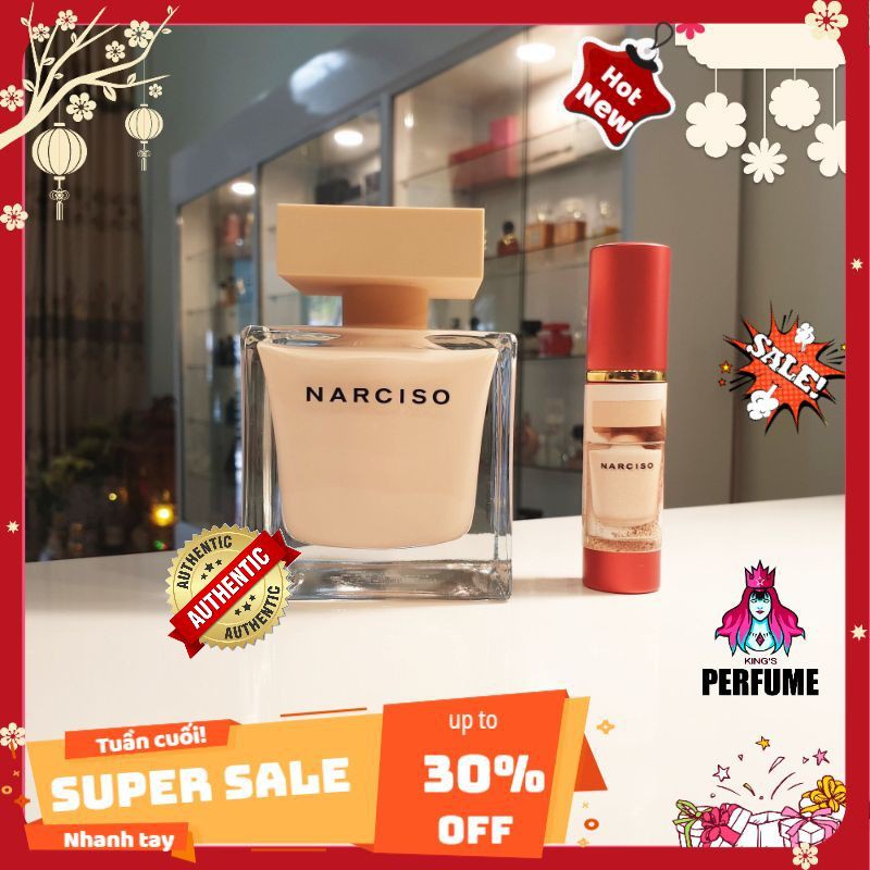 [Chính Hãng] Nước Hoa Mini 𝗡𝗮𝗿𝗰𝗶𝘀𝗼 𝗲𝗮𝘂 𝗱𝗲 𝗽𝗮𝗿𝗳𝘂𝗺 𝗣𝗼𝘂𝗱𝗿𝗲́𝗲_Cô Nàng Dịu Dàng Nhà Nar | BigBuy360 - bigbuy360.vn