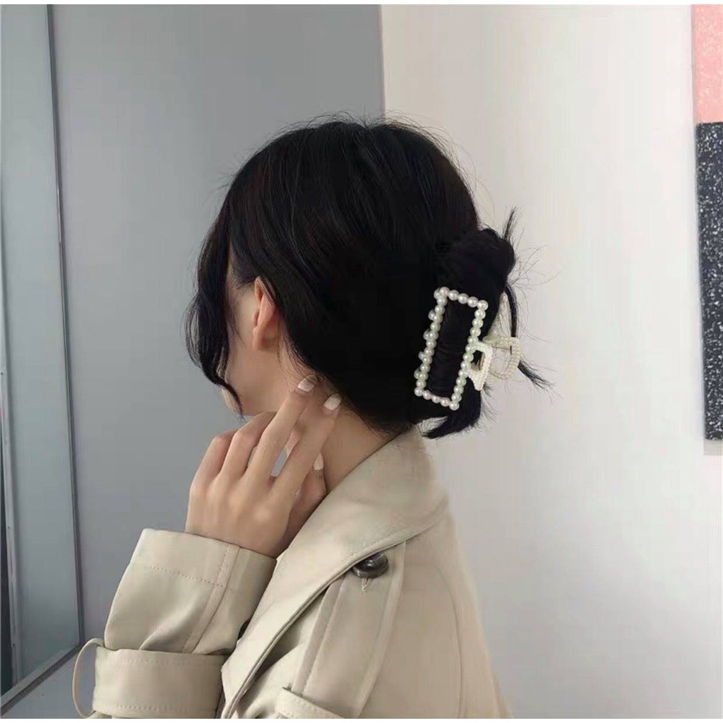 Sét kẹp tóc ngọc trai nhân tạo 6 món phong cách Hàn Quốc