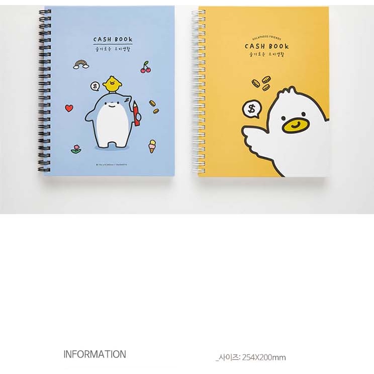 Sổ Tay Lò Xo ARTBOX Hàn Quốc Quản Lý Chi Tiêu Bìa Họa Tiết Nhân Vật Mali Dễ Thương