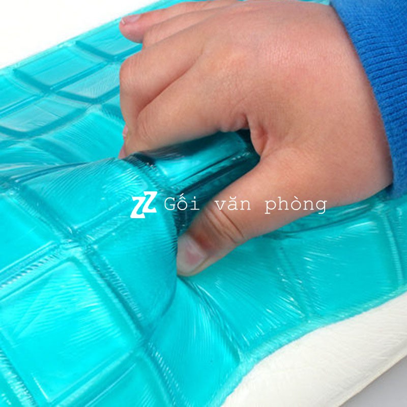 Gối ngủ điều hòa chống đau vai gáy cao su non gel lạnh 2 lớp vỏ ZURI PILLOW GDH-02