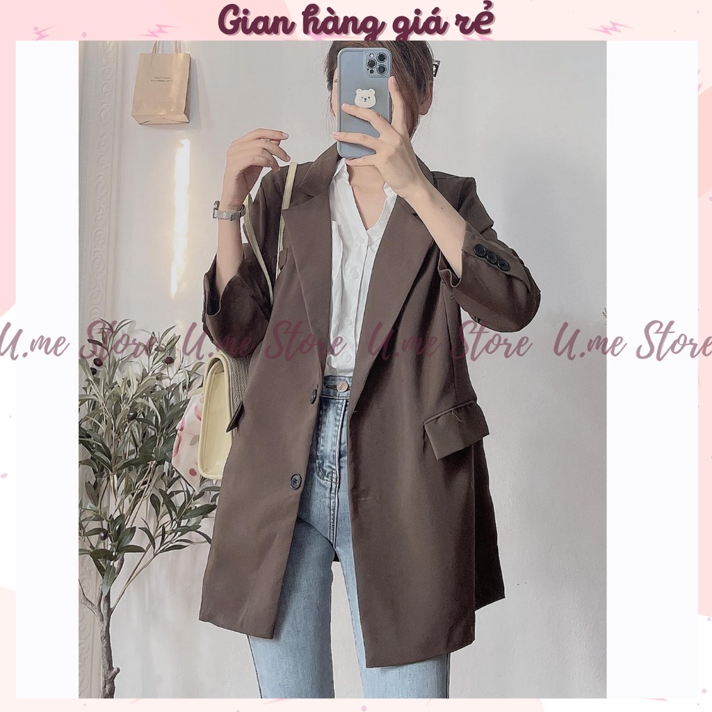[Hàng xịn] Áo Blazer form rộng 2 lớp dày dặn thiết kế túi hông, 2 cúc chất gôn Nhật xịn Áo Blazer mẫu mới | BigBuy360 - bigbuy360.vn