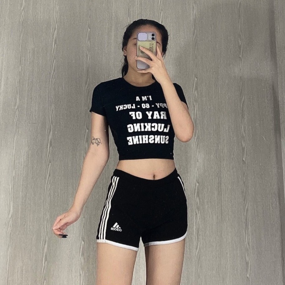 Aó croptop nữ, áo tập yoga, gym, aerobic thể thao Bin Sports A123