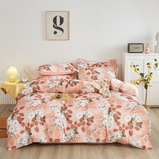 BỘ CHĂN GA COTTON POLY CHÙM DÂU🍓(mẫu mới)