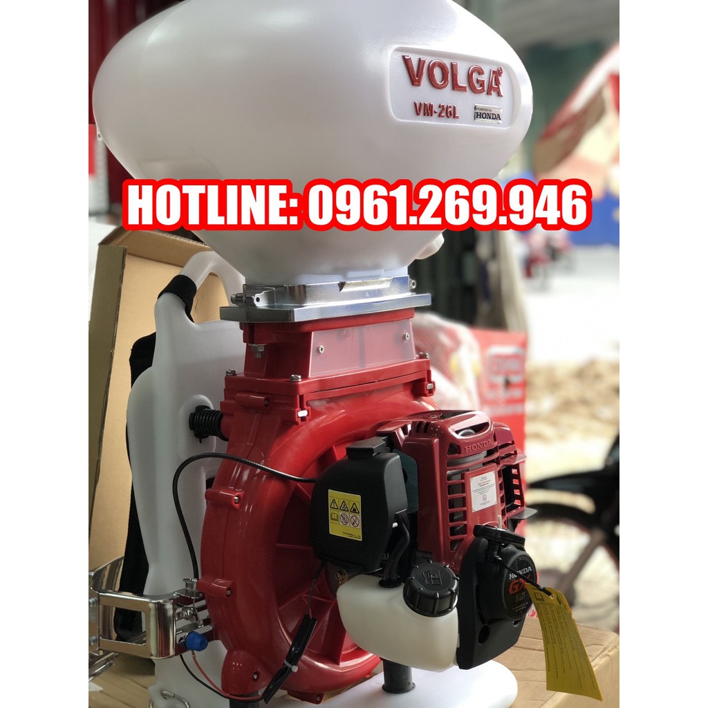 Máy phun khử trùng, Máy phun vôi, phun hạt, xạ phân Volga VM-26L động cơ 4 thì Honda GX35 Thái Lan