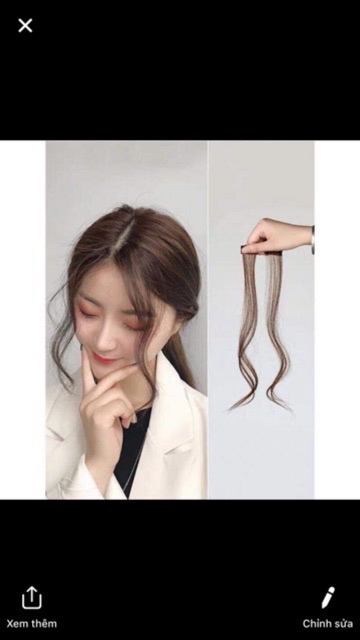 Tóc mái giả ❤️FREESHIP❤️ Tóc giả mái hàn quốc xoăn