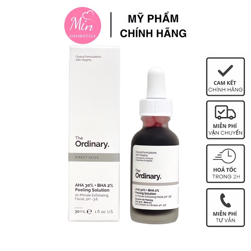 Tẩy Da Chết Hoá Học The Ordinary AHA 30% + BHA 2% Peeling Solution