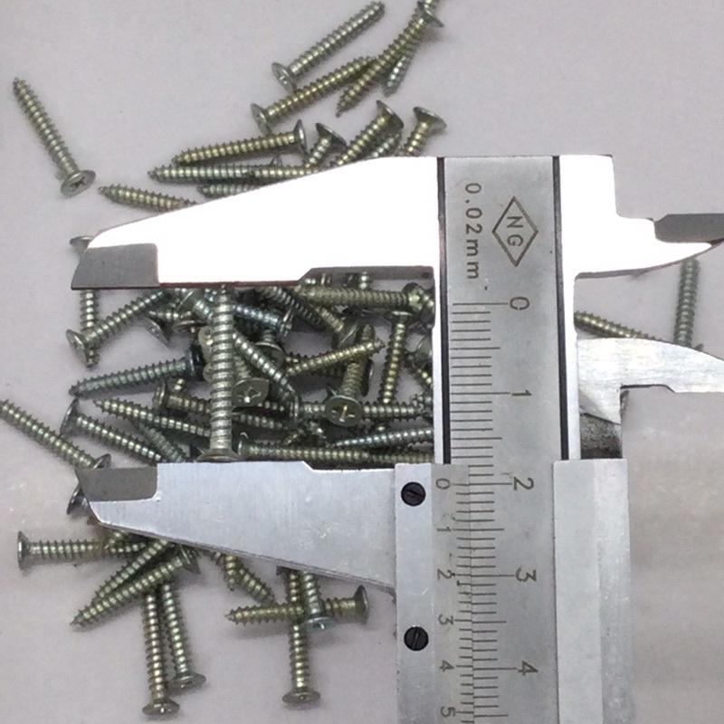 [Túi 100 cái ] Vít gỗ 3x20mm 4x10mm đầu bằng (đầu chìm) - sắt (tôn)