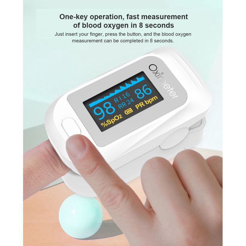 Fingertip Pulse Oximeter Oled Spo2 Pr Pi Blood Oxygen Pulse Monitor | BigBuy360 - bigbuy360.vn