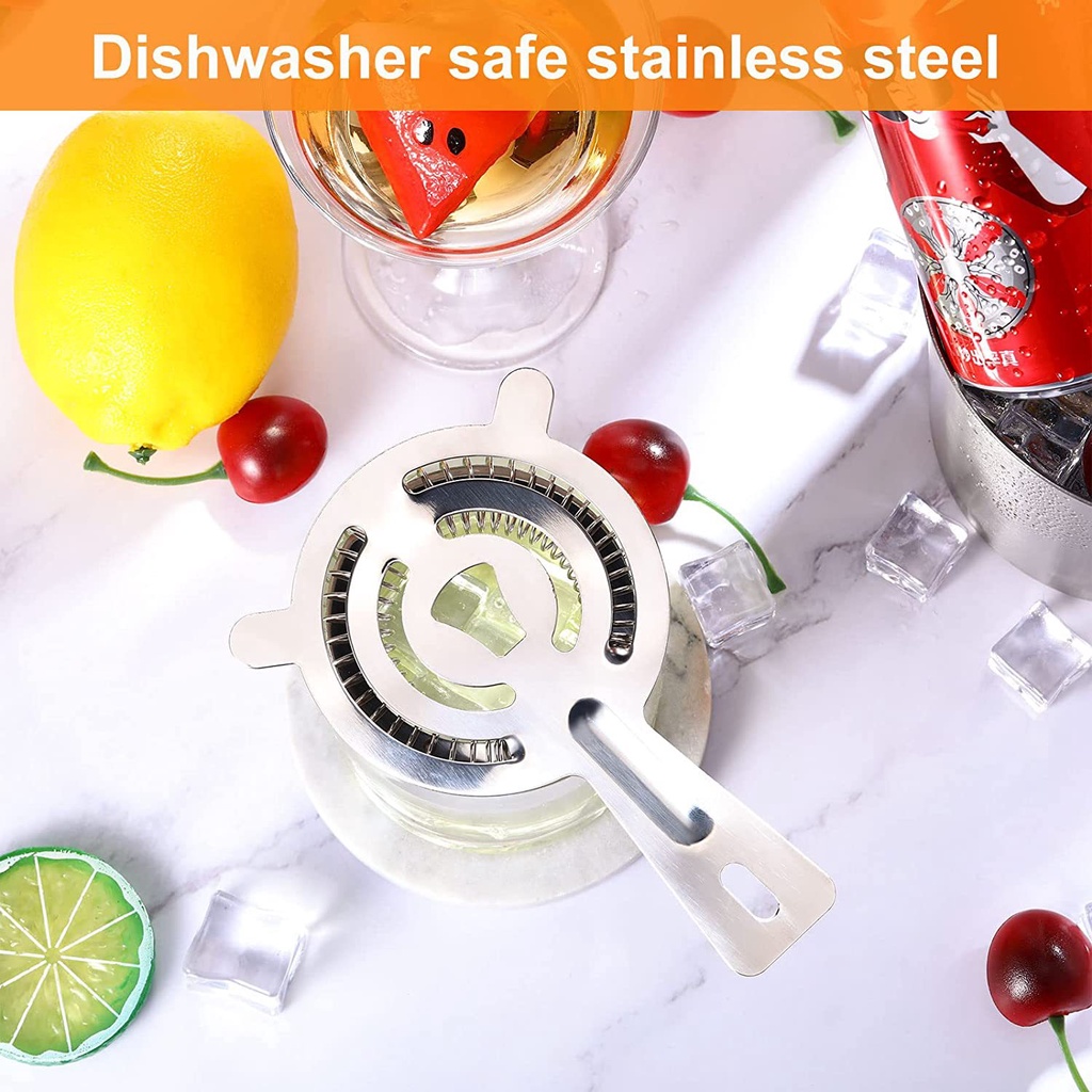 Dụng cụ chặn đá cocktail inox quầy bar | cocktail strainer
