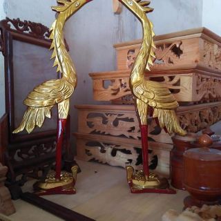 Hạc thờ gỗ mít