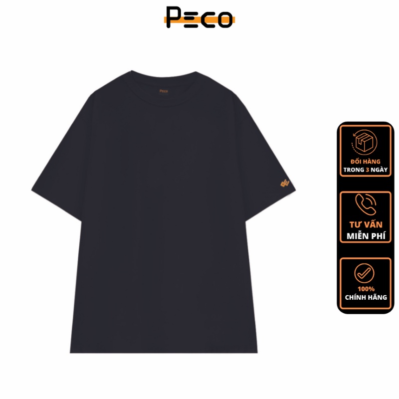 Áo thun nam nữ unisex trơn tay lỡ form rộng PECO T001