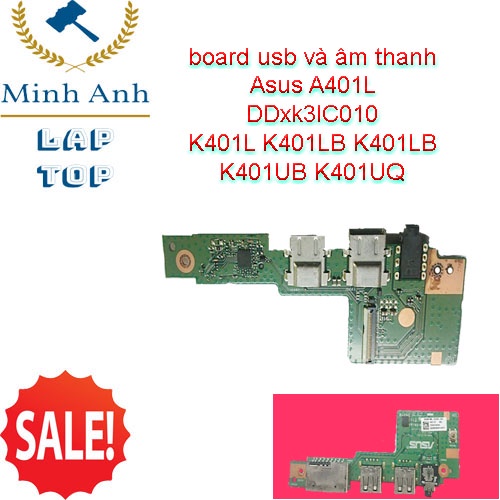 Board jack âm thanh va cổng usb laptop asus K401L K401LB K401LB K401 Âm Thanh USB SD Thẻ