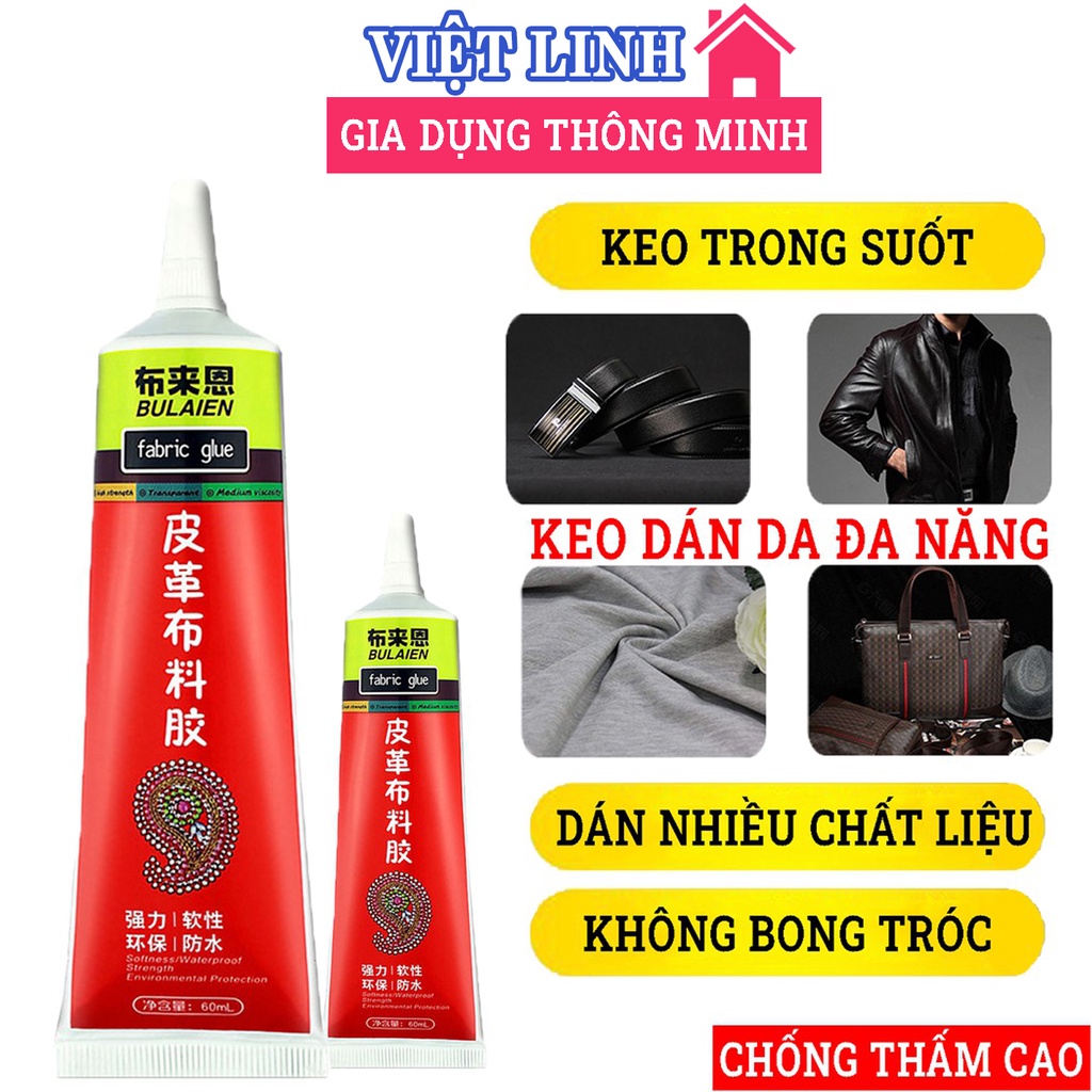 Keo dán da đa năng, dán thắt lưng, đồ da, vải bố, túi xách 60ml - Keo Chính Hãng, dính siêu chắc, an toàn cho da
