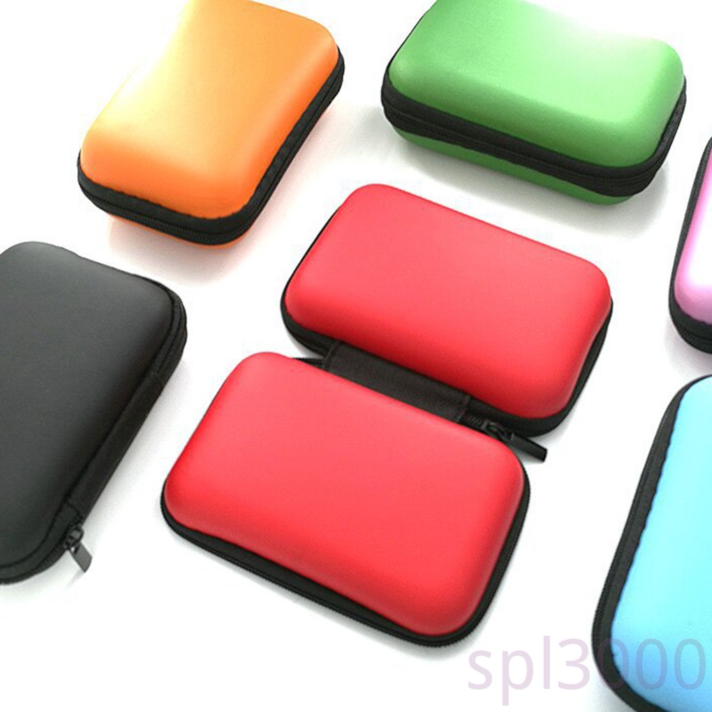 Hộp đựng tai nghe/ cáp sạc hình chữ nhật bằng nhựa EVA có khóa kéo tiện lợi