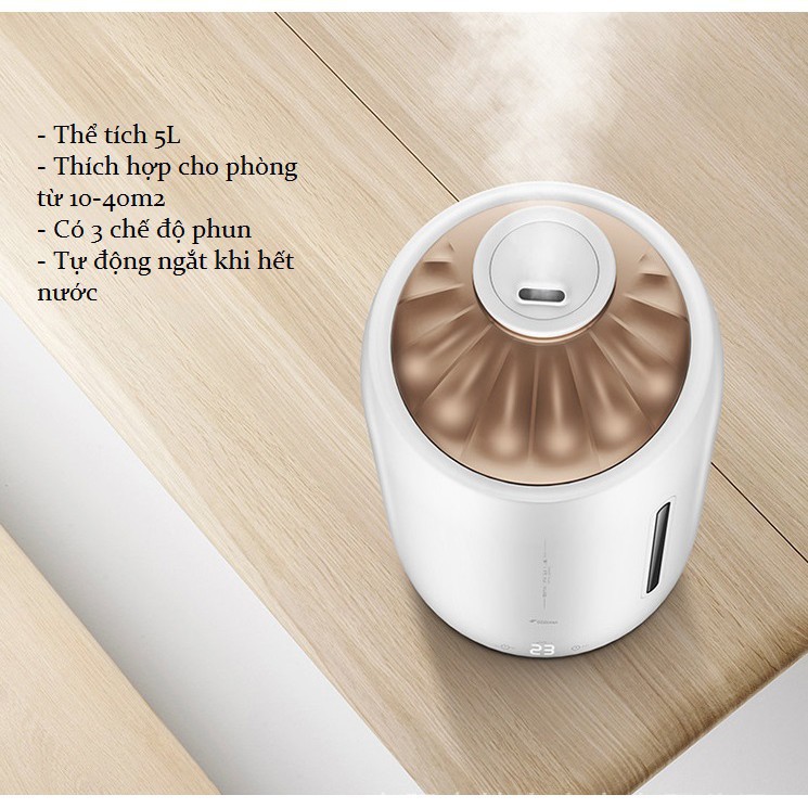 Máy phun sương tạo ẩm Deerma F600 5L cảm ứng hẹn giờ tiên lợi chính hãng - Minh Tín Shop