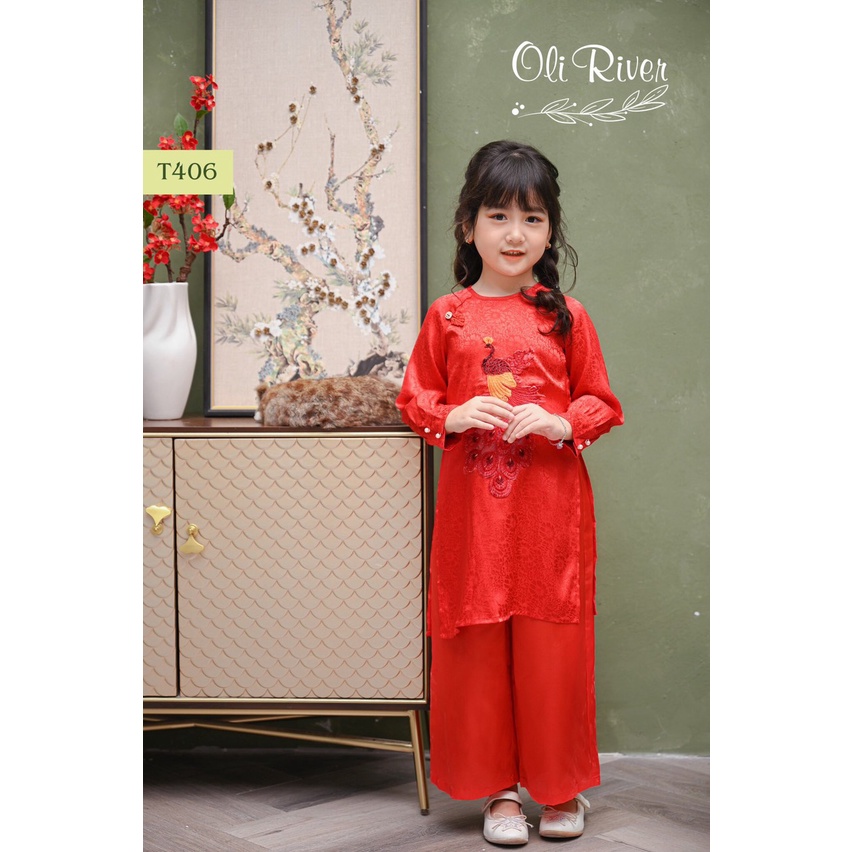 Áo dài,Áo dài Tết cho bé, áo dài cách tân, mẫu mã đẹp 013576