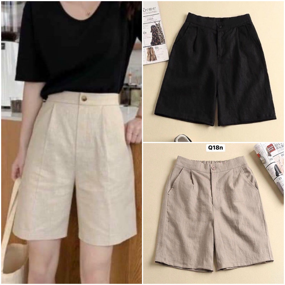 Quần short lửng đũi siêu xinh lưng thun co dãn thoải mái -L42-45