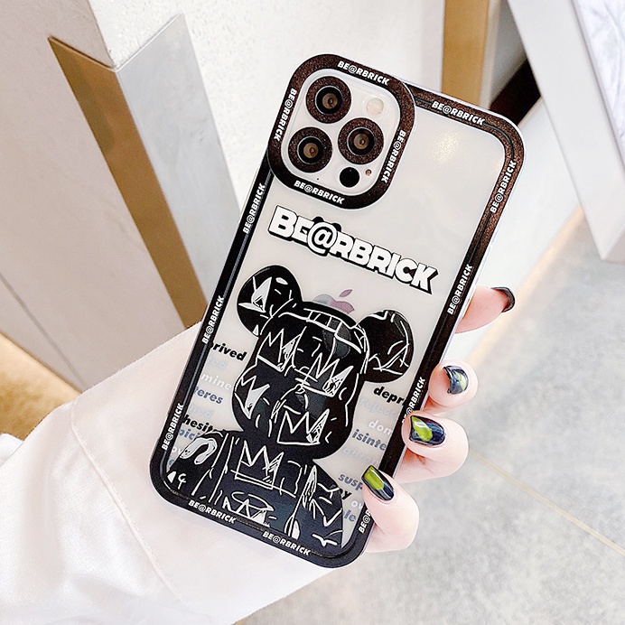 Ốp lưng iphone đẹp in hình Bear Brick cạnh nổi 6/6plus/6s/6splus/7/7plus/8/8plus/x/xr/xs/11/12/13/pro/max/plus/promax