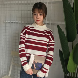 Áo len nữ kẻ sọc ngang