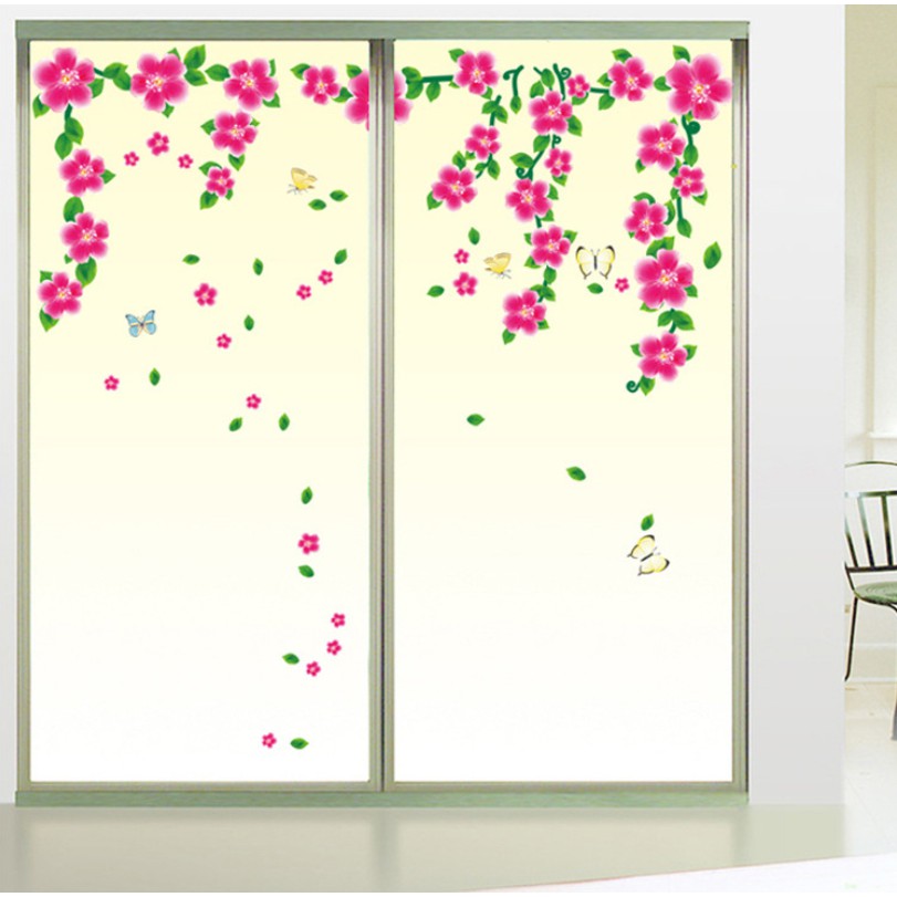 Decal trang trí tường - Mẫu Hoa Hồng dây leo lớn