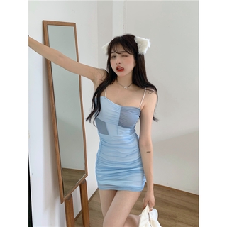 Đầm Nữ Dáng Ôm Phối Màu Thời Trang
