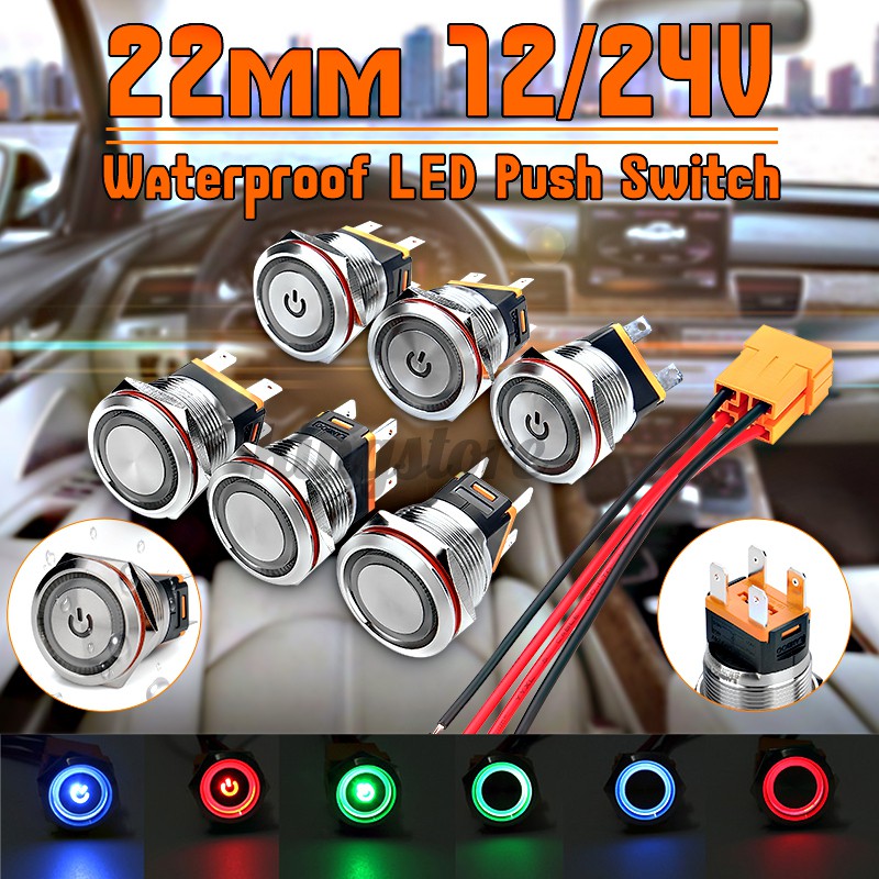 Công Tắc Đèn Led 22mm 12v / 24v