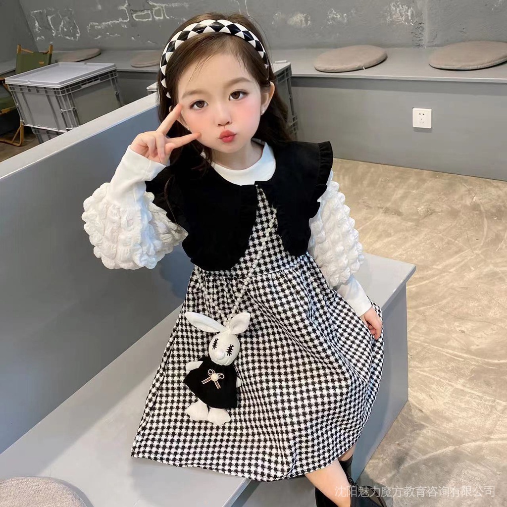 Đầm Công Chúa Giả Hai Mảnh Tay Phồng Dài Thời Trang Xuân Thu Cho Bé Gái 8 / 31