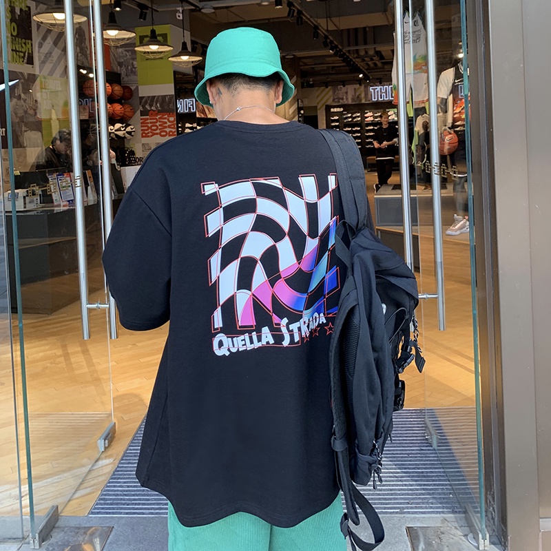 Áo Thun Tay Ngắn Cổ Tròn In Chữ Đơn Giản Thời Trang Phong Cách Hàn Quốc Cho Nam Size S-5XL